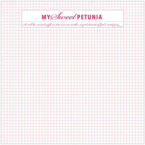My Sweet Petunia - Memory Grid - Paper Pad. Custom pads made to fit MEMORTY MISTI. 1/4 inch grid lines. 40 Sheets per pad. 50lb paper. 12.25 x 12.25 Grid Paper Pad. Available at Embellish Away located in Bowmanville Ontario Canada.