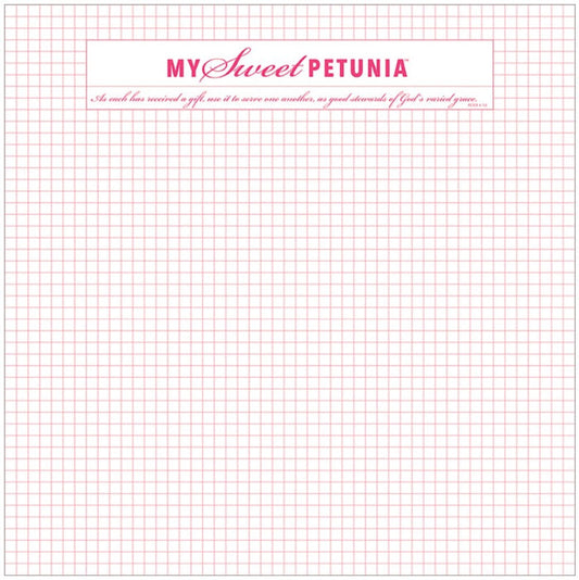 My Sweet Petunia - Memory Grid - Paper Pad. Custom pads made to fit MEMORTY MISTI. 1/4 inch grid lines. 40 Sheets per pad. 50lb paper. 12.25 x 12.25 Grid Paper Pad. Available at Embellish Away located in Bowmanville Ontario Canada.