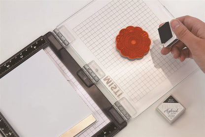 My Sweet Petunia - Mini MISTI - Black. This is the Most Incredible Stamp Tool Invented. The hinge design provides consistent stamping for the novice or experienced crafter. This tool will accommodate both the red rubber cling mount stamps or clear stamp. Available at Embellish Away located in Bowmanville Ontario Canada