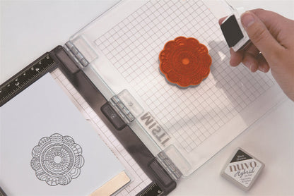 My Sweet Petunia - Mini MISTI - Black. This is the Most Incredible Stamp Tool Invented. The hinge design provides consistent stamping for the novice or experienced crafter. This tool will accommodate both the red rubber cling mount stamps or clear stamp. Available at Embellish Away located in Bowmanville Ontario Canada