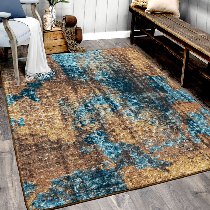 Image of an area rug, Mystic - Turquoise Splash