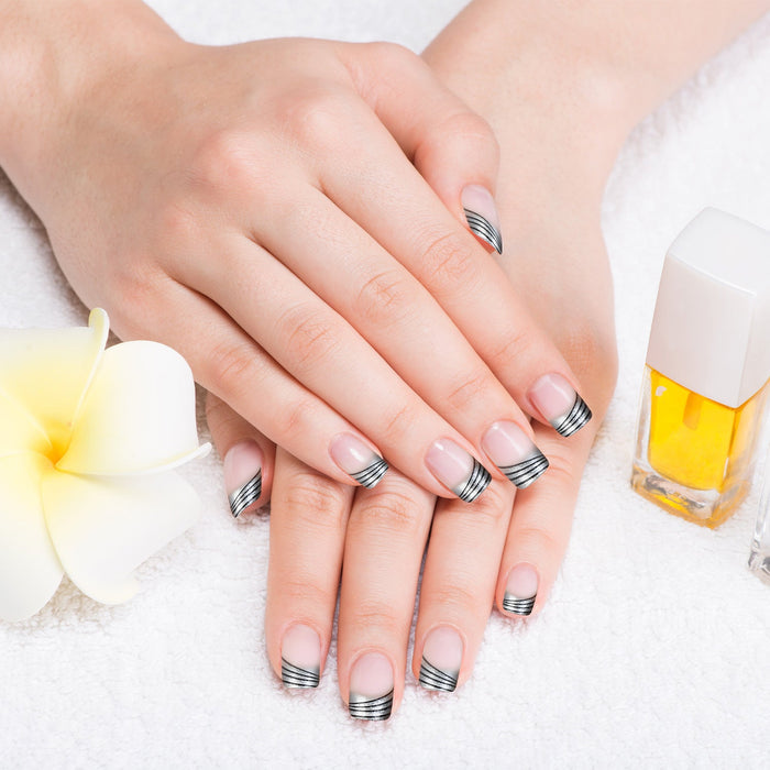 Nailene Couture Design French 24 Nails 12 Sizes - ikatehouse