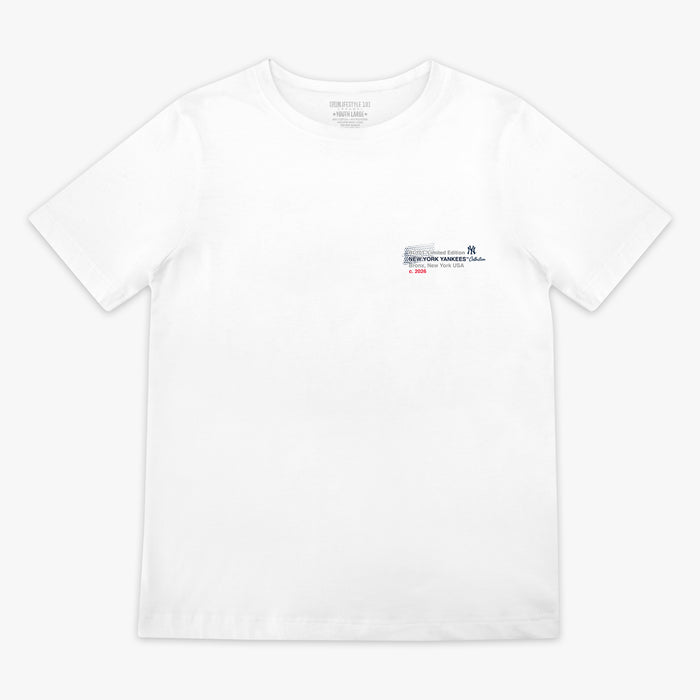 Youth graphic tee with “New York Yankees Drip” design — front view