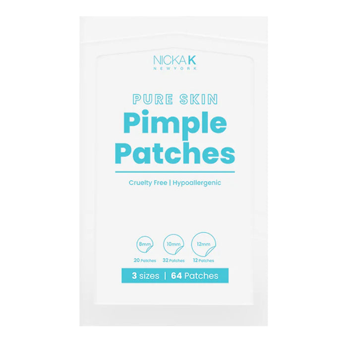 Nicka K New York Pure Skin Tea Tree Oil Pimple Patches 3 Sizes 64pcs - ikatehouse