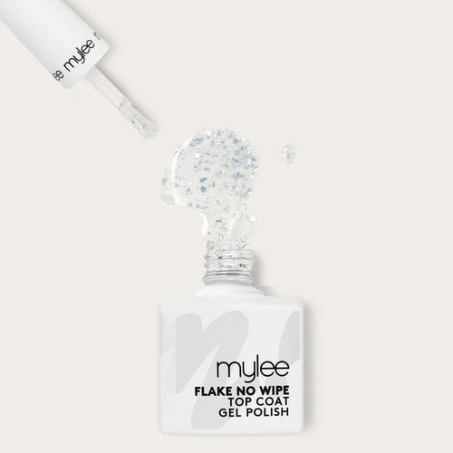 Mylee Silver Flake No Wipe Top Coat Gel Nail Polish 15ml