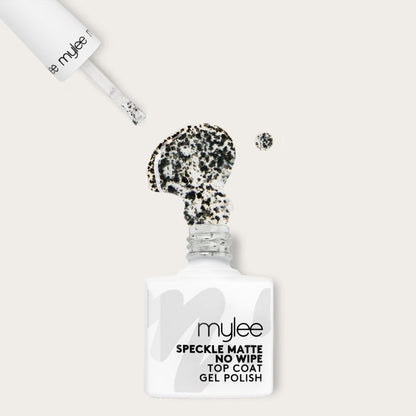 Mylee Speckled Matte No Wipe Top Coat Gel Polish 15ml