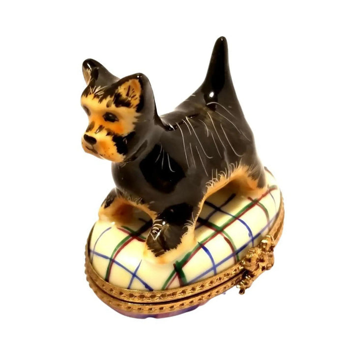 Scottish Terrier Limoges Trinket Box Porcelain Limoges dog Limoges Box Travel French Trinket Box