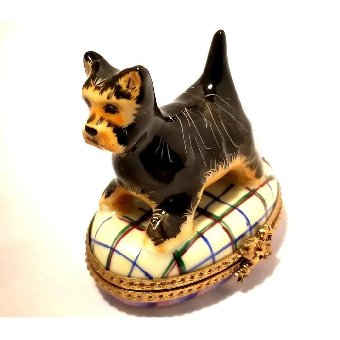 Scottish Terrier Limoges Trinket Box Porcelain Limoges dog Limoges Box Travel French Trinket Box