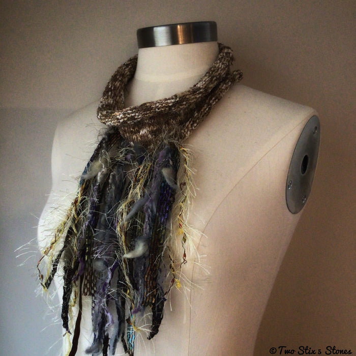 Oatmeal Tweed Decorative Scarf