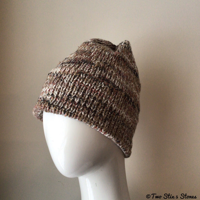 Oatmeal Tweed Knit Beanie