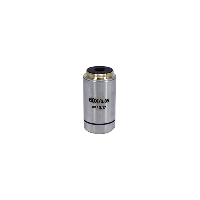 Objective Working Distance 0.3mm 60X Infinity Achromatic Objective, SKU BM02523611, three quarter front view