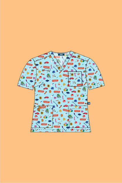 Occupational Therapist - Womens Printed Scrub Top