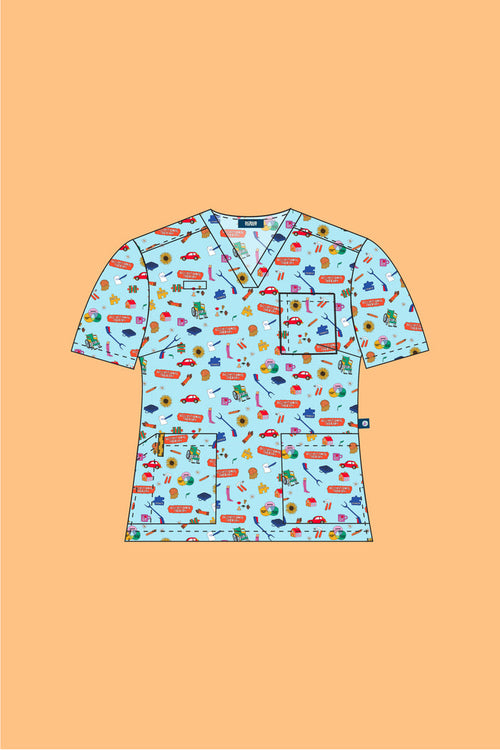 Occupational Therapist - Womens Printed Scrub Top