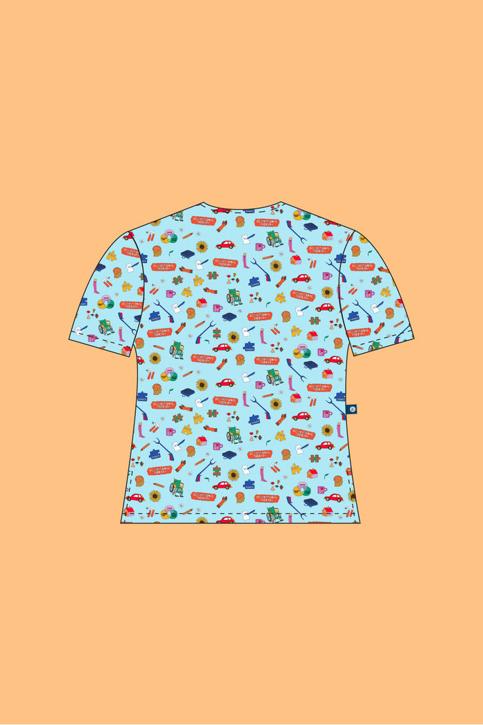 Occupational Therapist - Womens Printed Scrub Top