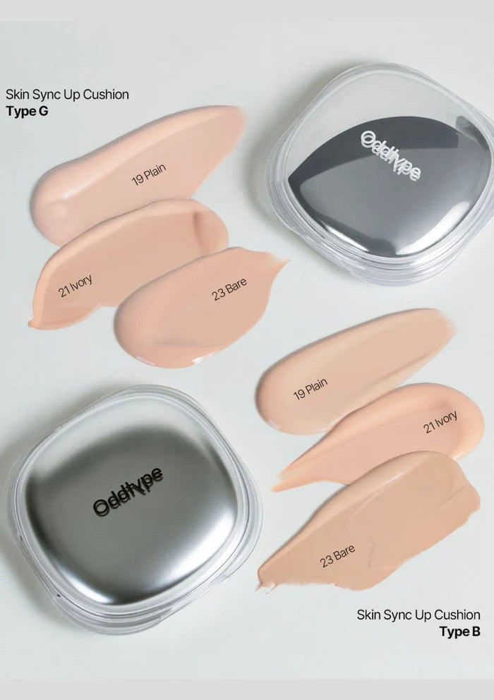 Makeup product with color swatches on a light gray background