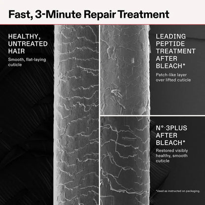 Olaplex No.3 Plus bond repair pre-shampoo treatment for damaged hair, 250ml bottle, in a clear container with a white cap