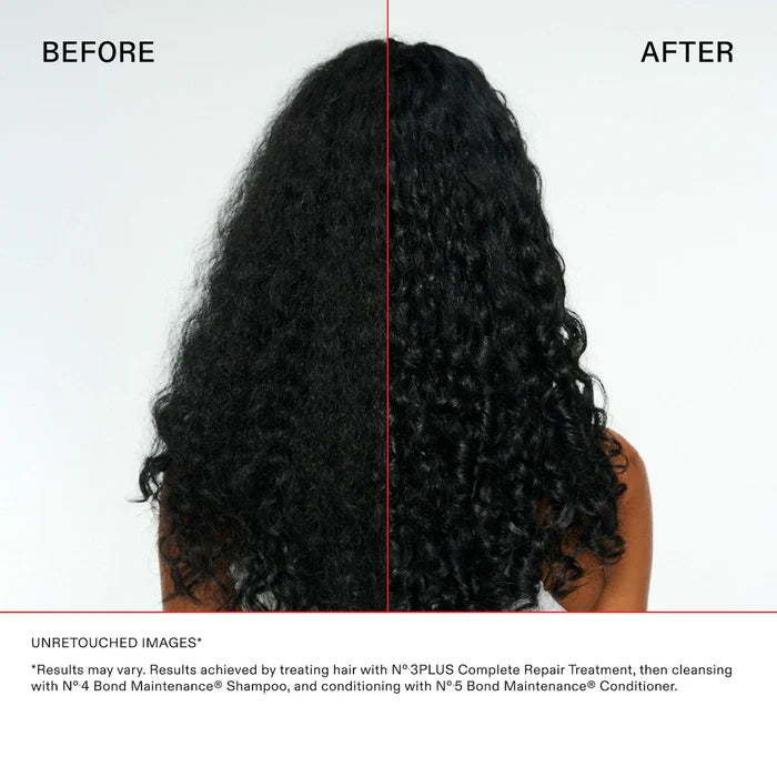 Olaplex No.3Plus bond repair pre-shampoo treatment in 250ml bottle, showing the product and packaging.