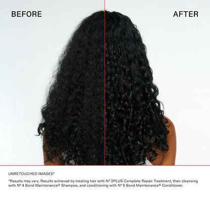 Olaplex No.3Plus bond repair pre-shampoo treatment in 250ml bottle, showing the product and packaging.