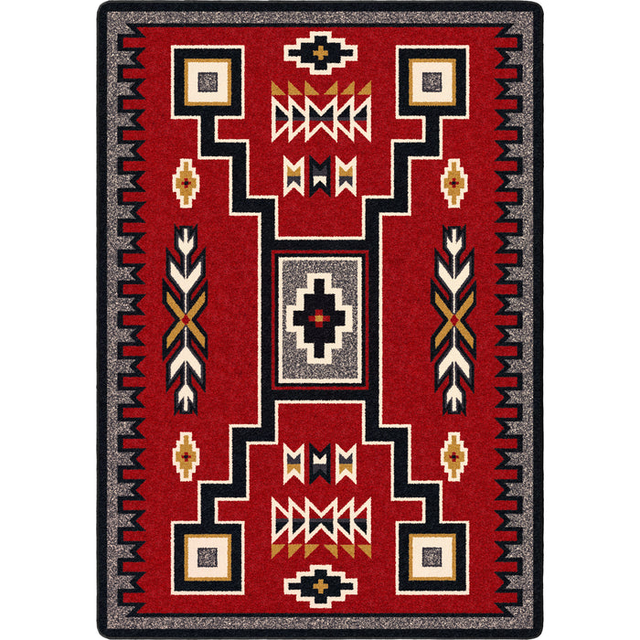 Image of an area rug, Old Crow - Red