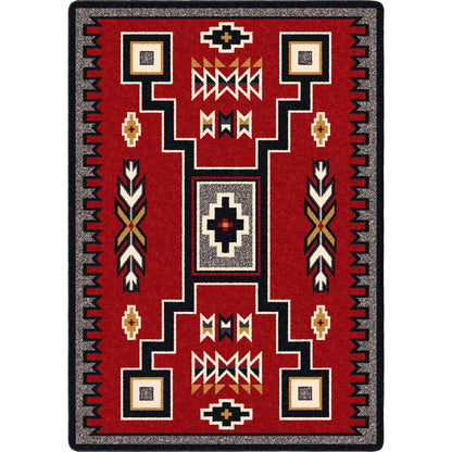 Image of an area rug, Old Crow - Red