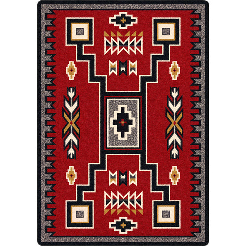 Image of an area rug, Old Crow - Red