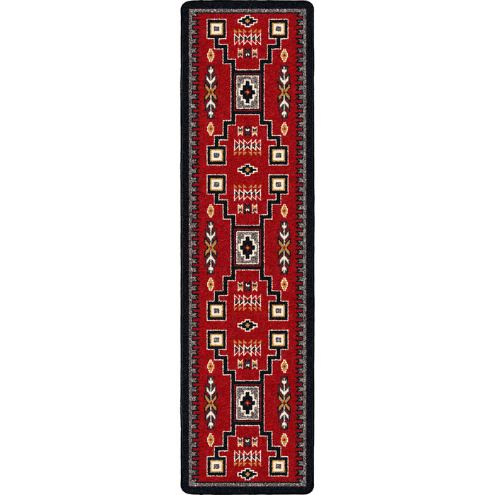 Image of an area rug, Old Crow - Red