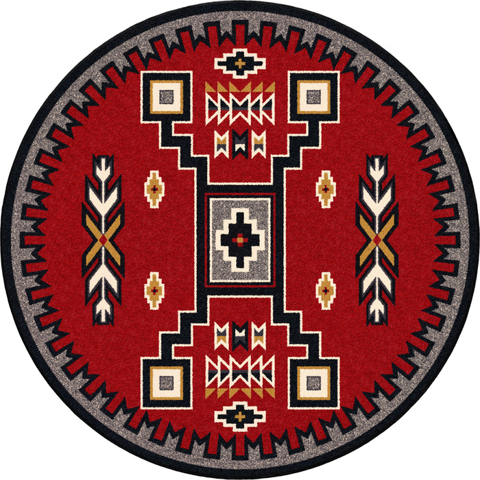 Image of an area rug, Old Crow - Red