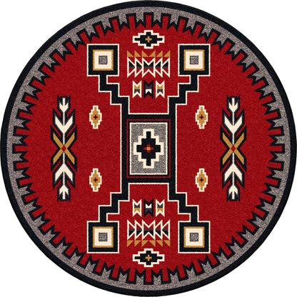 Image of an area rug, Old Crow - Red