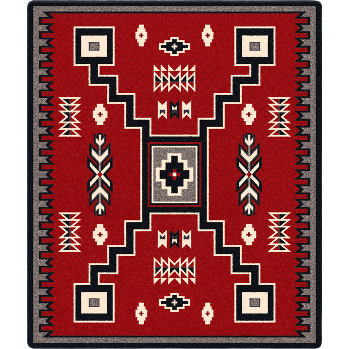 Image of an area rug, Old Crow - Red