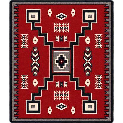 Image of an area rug, Old Crow - Red