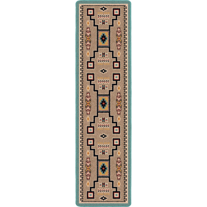 Image of an area rug, Old Crow - Suede Turquoise