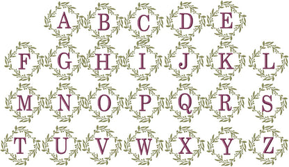 OLIVE BRANCH MONOGRAM FONT