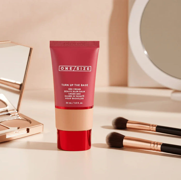 ONE/SIZE Turn Up The Base BBB Cream - Medium 2 Rosy Undertones | Dewy Finish, 30 mL - Happy Bargain Bin