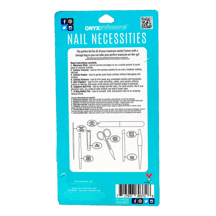 Onyx Nail Necessities Nail Care Kit 8pcs