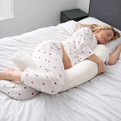 Organic Cotton & Wool Pregnancy Pillow Side Sleep C Shaped pillow