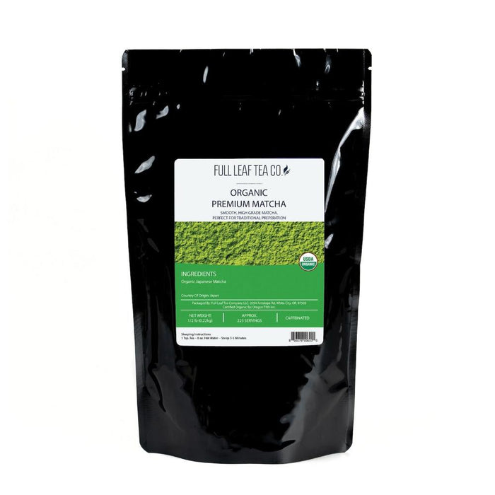 1/2lb bag of Organic Premium Matcha by Full Leaf Tea Co