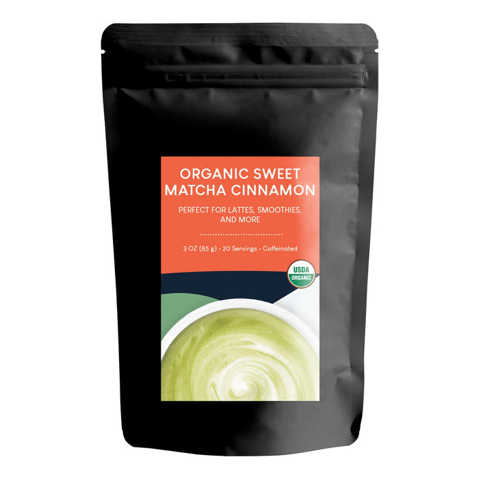 Organic Sweet Matcha Cinnamon - Matcha - Full Leaf Tea Company - 1lb Bulk Bag (approx. 110 servings) Best Value!
