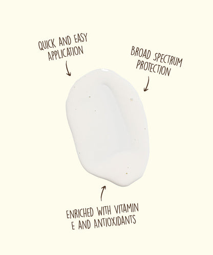 Original SPF 50 Sunscreen Roll-On Lotion showcasing its quick and easy application, broad spectrum protection, and enrichment with Vitamin E and antioxidants. Sun Bum,