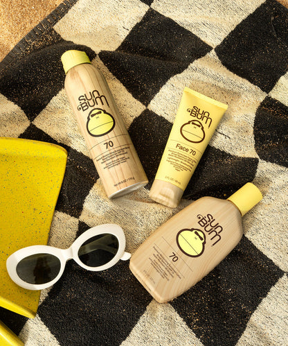Original SPF 70 Sunscreen Face Lotion for weightless, invisible protection on the skin by Sun Bum.