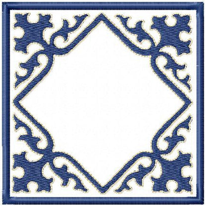 Ornate Frame- Machine Embroidery Design - Monogram frame Comes in 3,4,5,6,7,8, inch sizes
