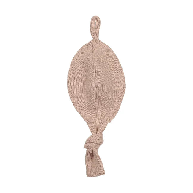 pacifier clip knit - rose