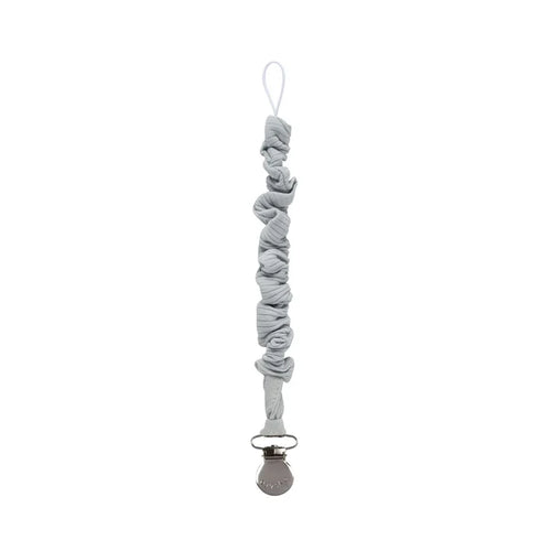 pacifier clip solid ribbed cotton - pearl blue