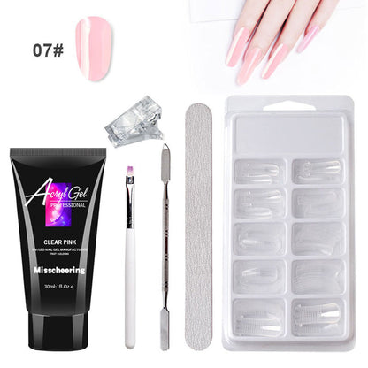 Painless Extension Gel Nail Art Without Paper Holder