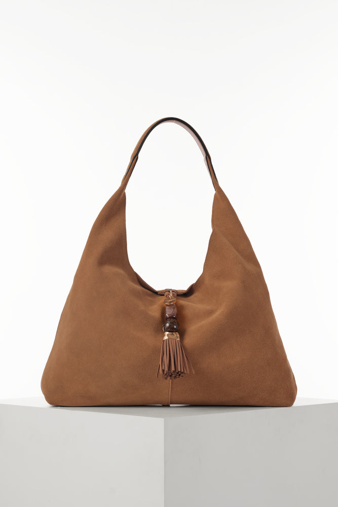 Pandora Tan Suede Hobo
