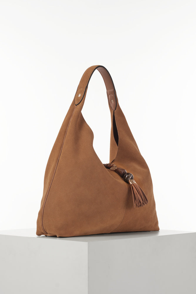 Pandora Tan Suede Hobo