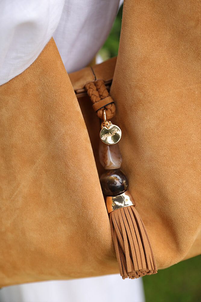 Pandora Tan Suede Hobo