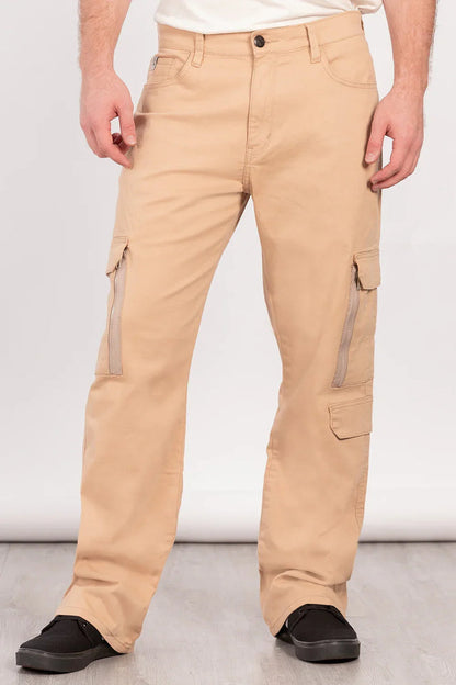 Pantalon Canvas Cargo Steel Beige Overcore - Gangster