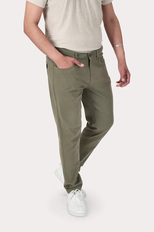 Pantalon Canvas Recto Fulton Verde Militar - Gangster