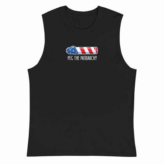 Peg the Patriarchy Sleeveless T-shirt black