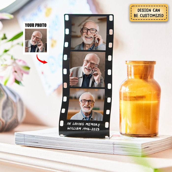 Personalised Mini Metal Photo Reel Print, Custom Photo Gift
